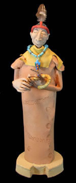 "Healing" Hand sculpted Native American